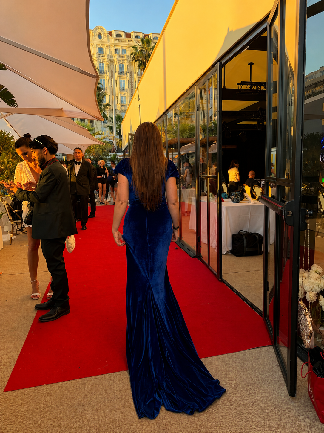 Royal Blue Velvet Gown