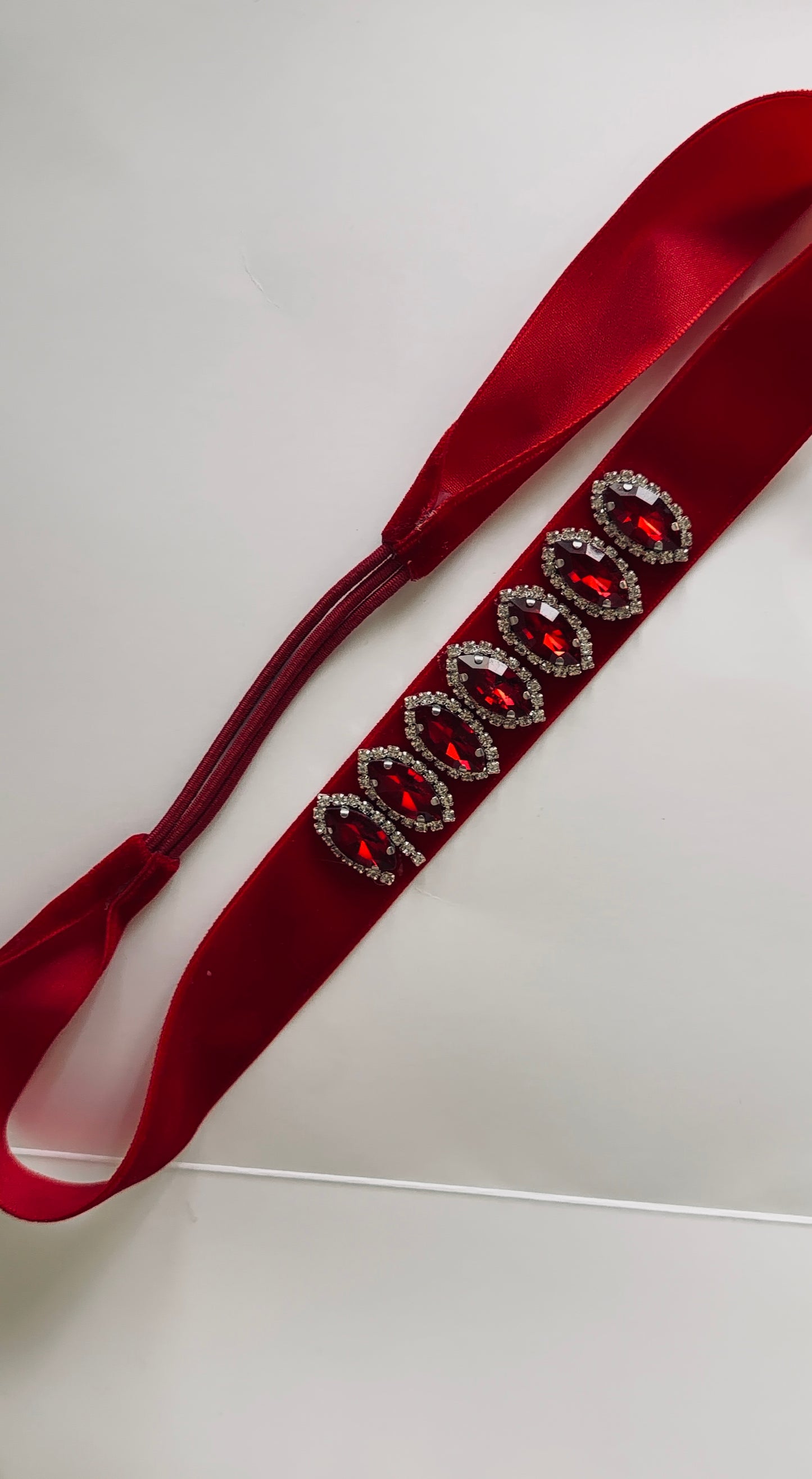Elizabeth Red Crystal Crown Headband – Marina Karelyan Couture (ELC Edition)