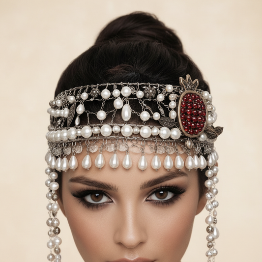 Elizabeth Pearl & Pomegranate Crown – No Face